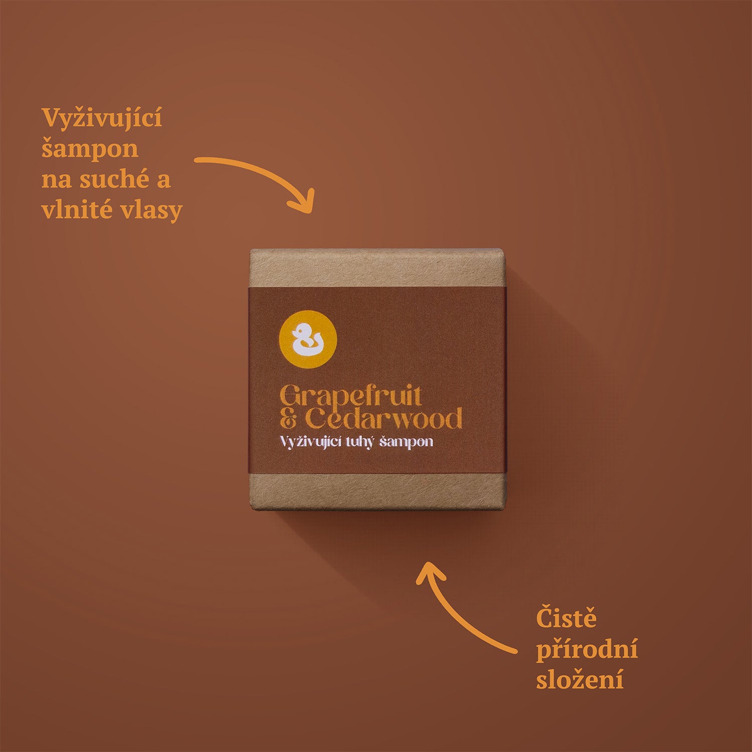 Grapefruit & Cedrové dřevo | Šampon na suché a vlnité vlasy | 55g