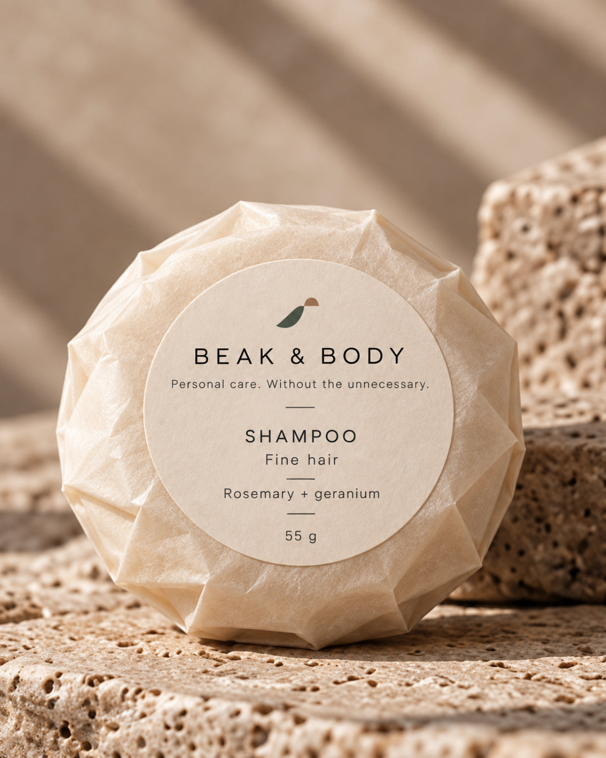 Rozmarýn & Geranium | Šampon na jemné vlasy | 55g