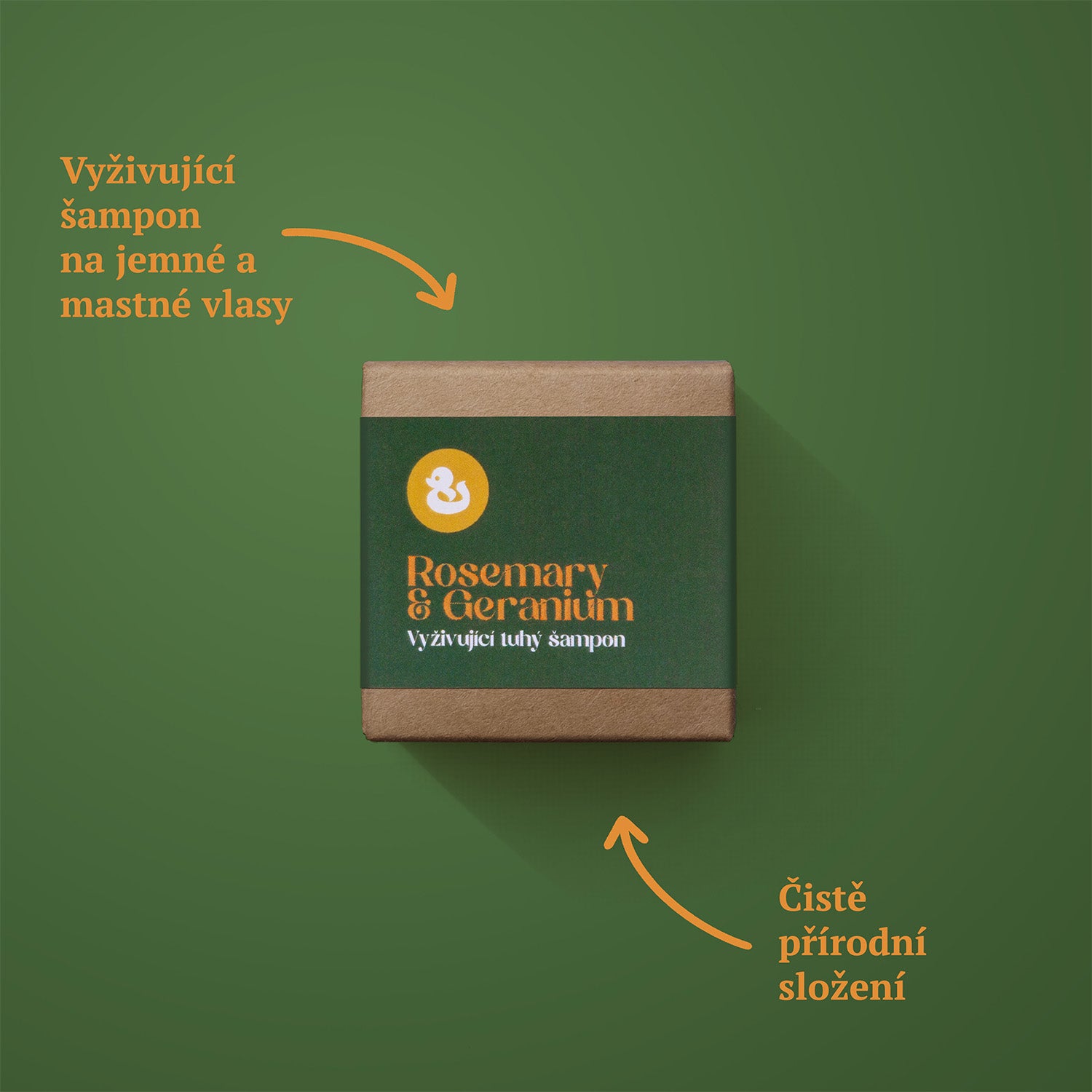 Rozmarýn & Geranium | Šampon na jemné vlasy | 55g